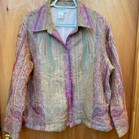 Coldwater Creek Multicolor Paisley Jacket, L - Picture 1 of 4